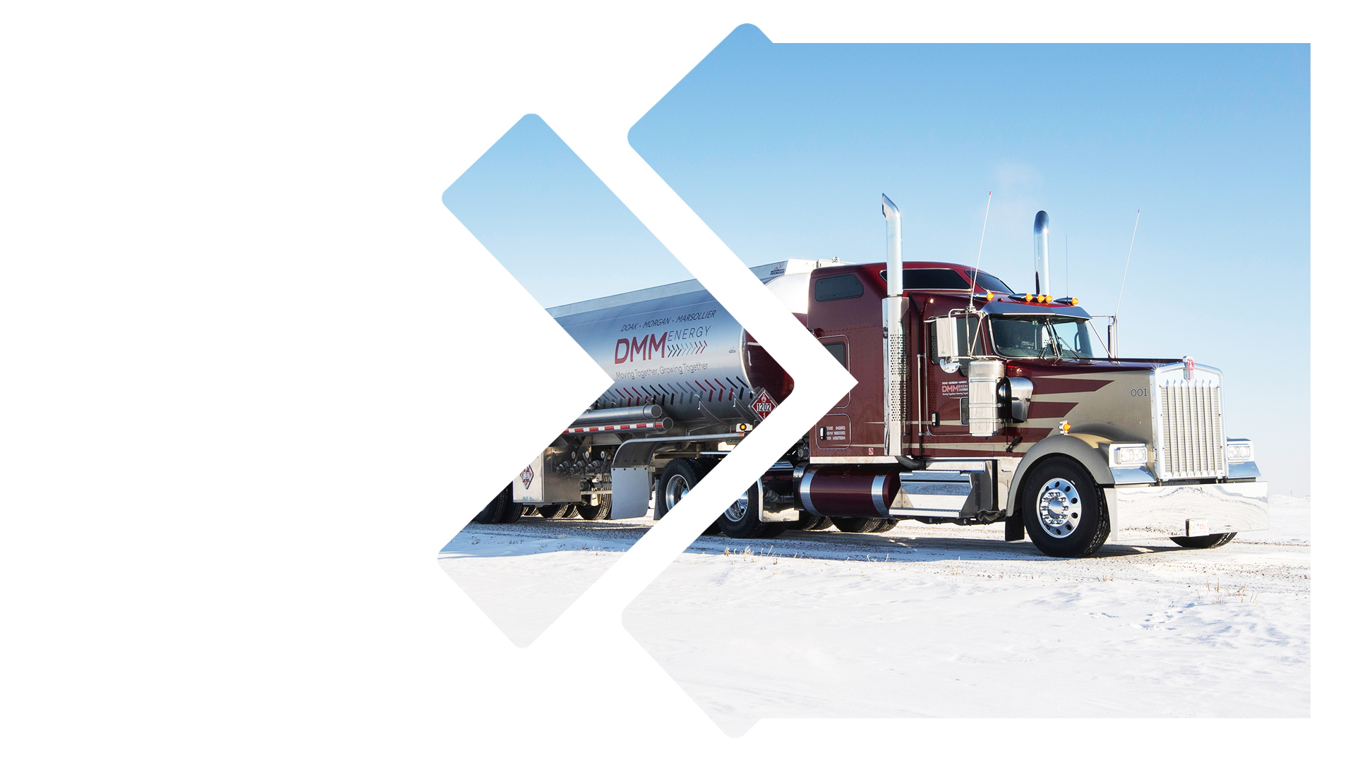 DMM Energy truck providing bulk gas delivery service for residents of SK.